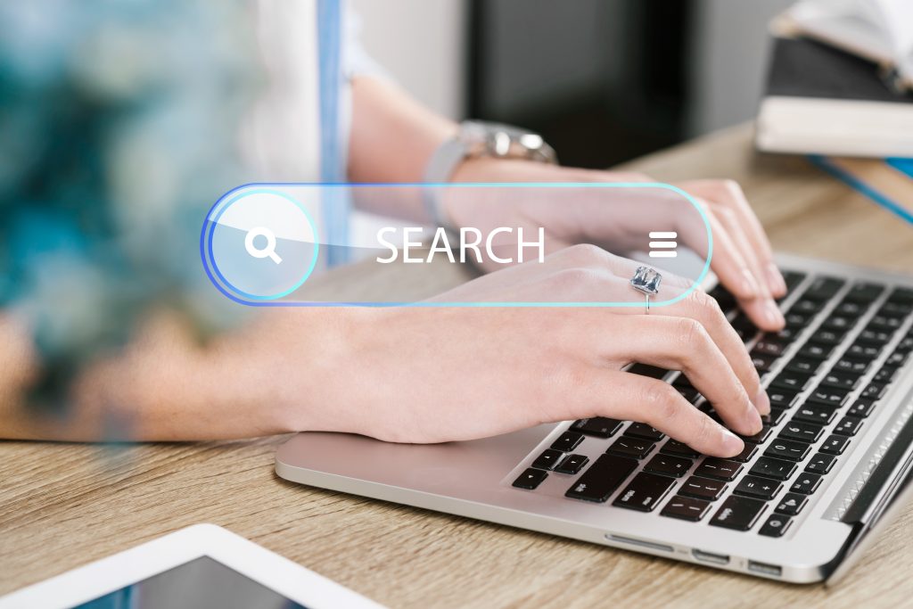 homepage concept with search bar