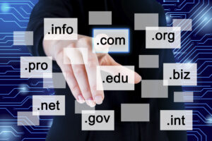 website hosting concept with domains